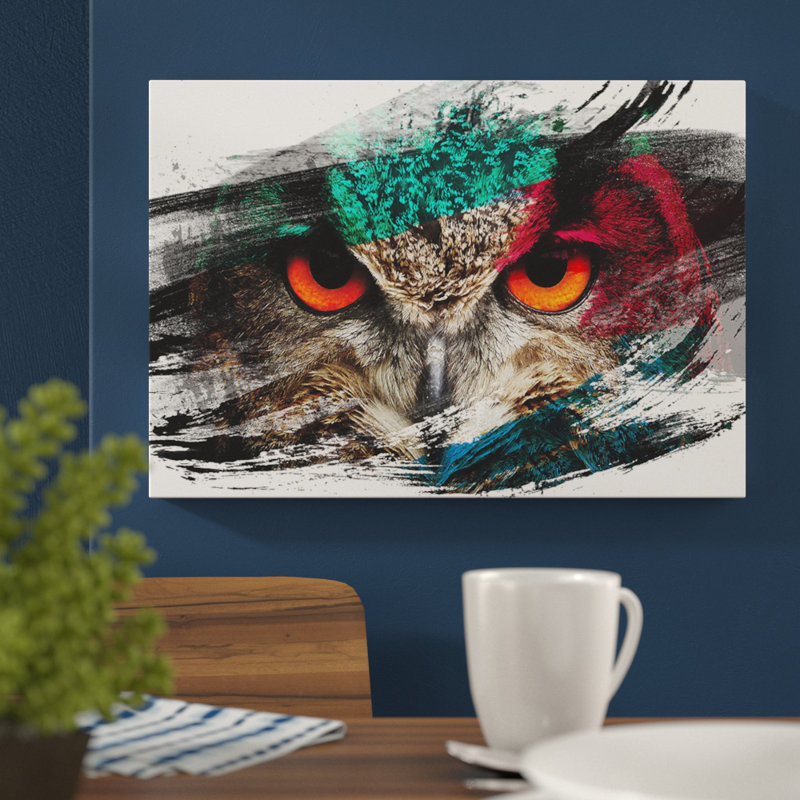 Owl Bird - Wrapped Canvas, 70cm H x 100cm W