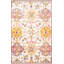 Tapis décoratif à motif traditionnel rose et beige-598624267