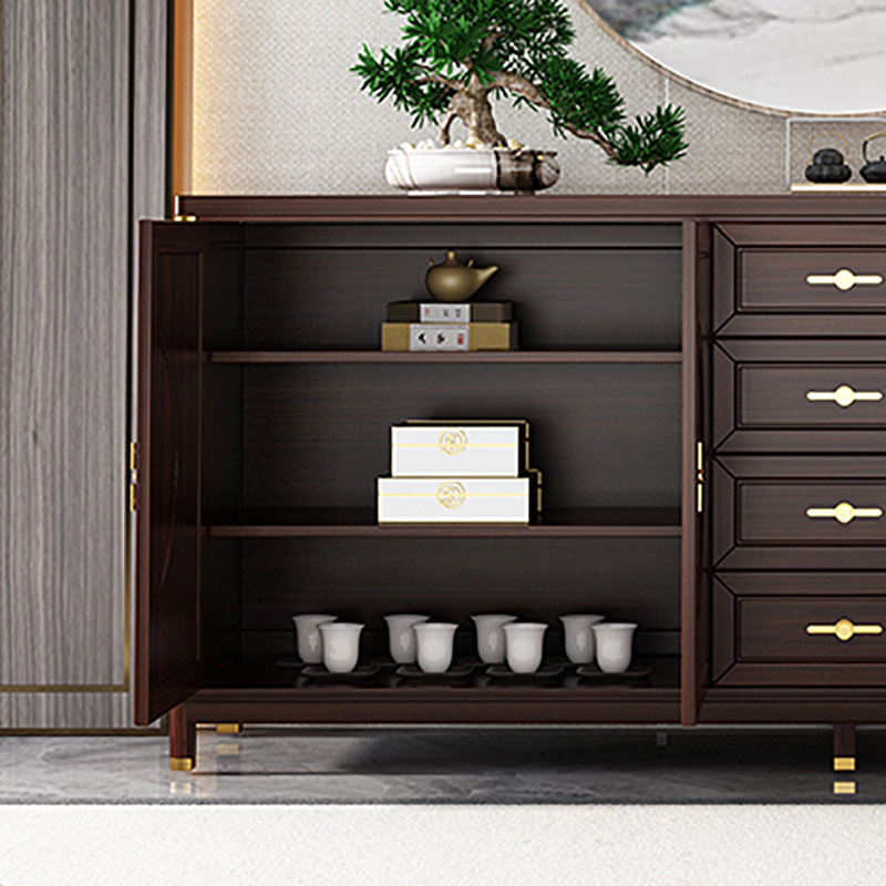 New Chinese Style Solid Wood Sideboard