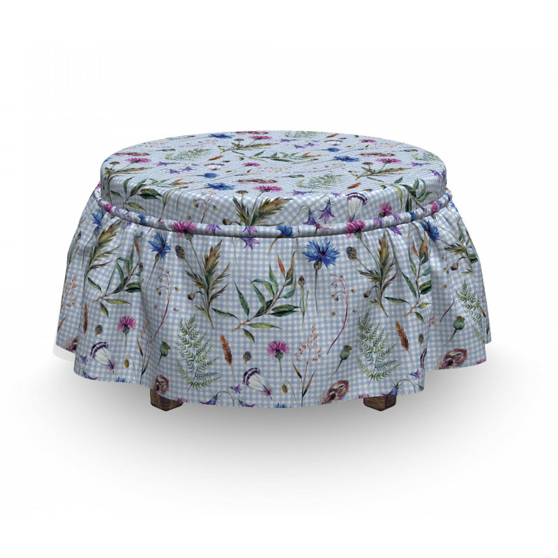 Housse pour repose-pieds à motif floral spring