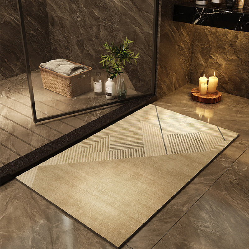 Tapis de salle de bain en pierre Diatomaceous Earth