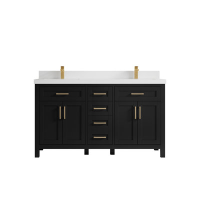 Ensemble de meuble-lavabo double 60 po