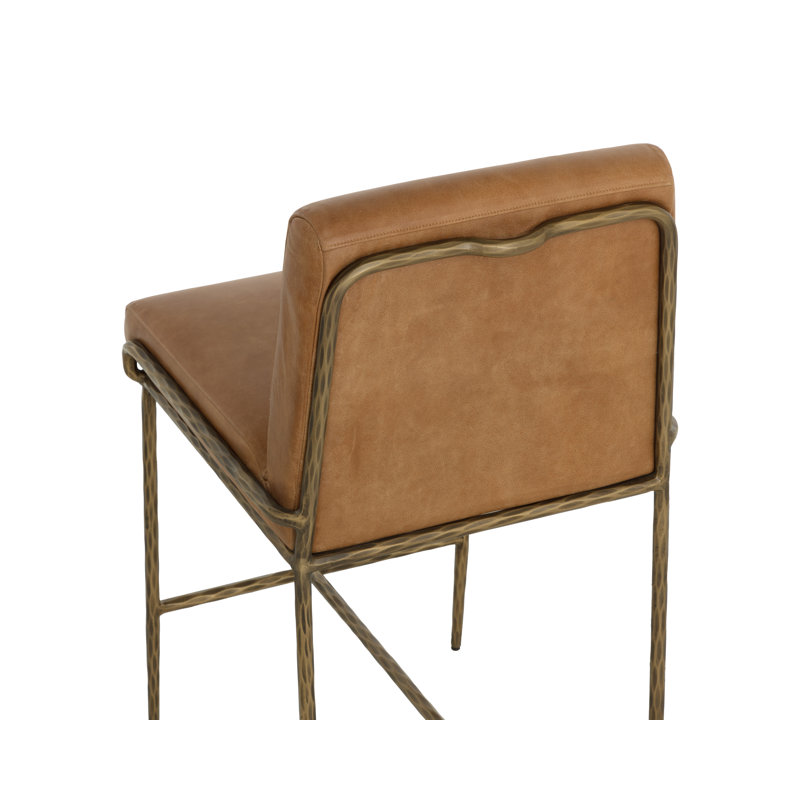 Lathan Upholstered Stool, Brown