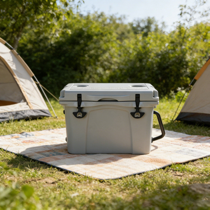 Glacière portative 25QT, glacière rigide isolée avec ouvre-bouteille, porte-gobelet, règle de formage, voyage, plage, camping, pêche