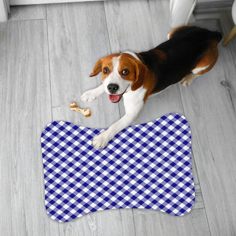Tapis à carreaux blanc 1 pièce