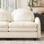 Canapé modulaire rembourré 3 places avec coussin double, dossier incurvé et accoudoirs-390579473