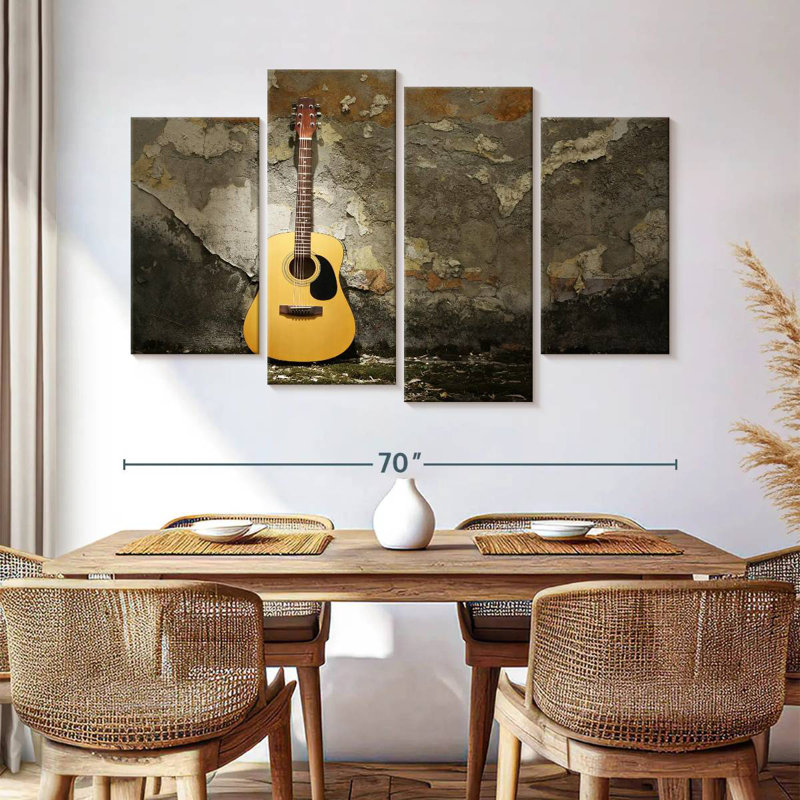 Guitare acoustique Abarca Grunge, H 42 po x l 68 po