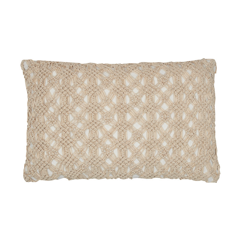 Clyde Cotton Lumbar Pillow, Natural