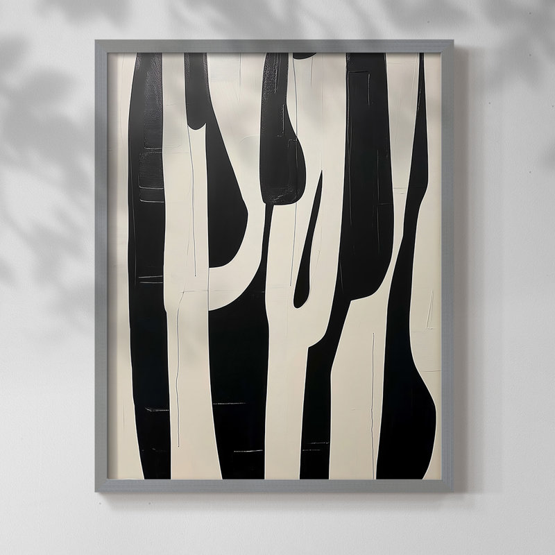 "ABSTRACT Series DCXC III" par J Paul, H 11 po x l 9 po, Gris