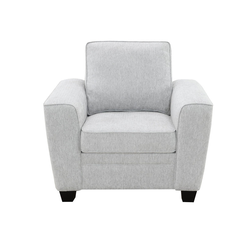 Darley 40" Accent Chair, Soft Gray Chenille