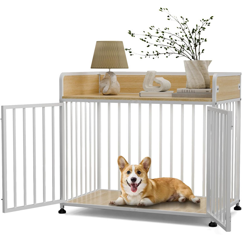 Caisse pour chien en bois, Blanc