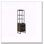 Narrow Bookcase, Brown Finish