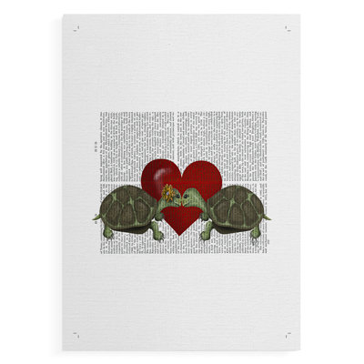 Baiser de tortue - reproduction de toile seulement - non encadrée