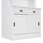 Modern Bookcase with Sliding Doors and Open Shelves, 83.4"Tall Storage Bookshelf with LED Lighting