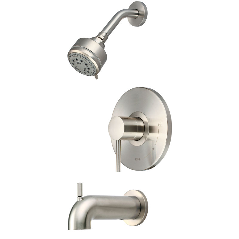 Robinet de douche à poignée simple, Argent