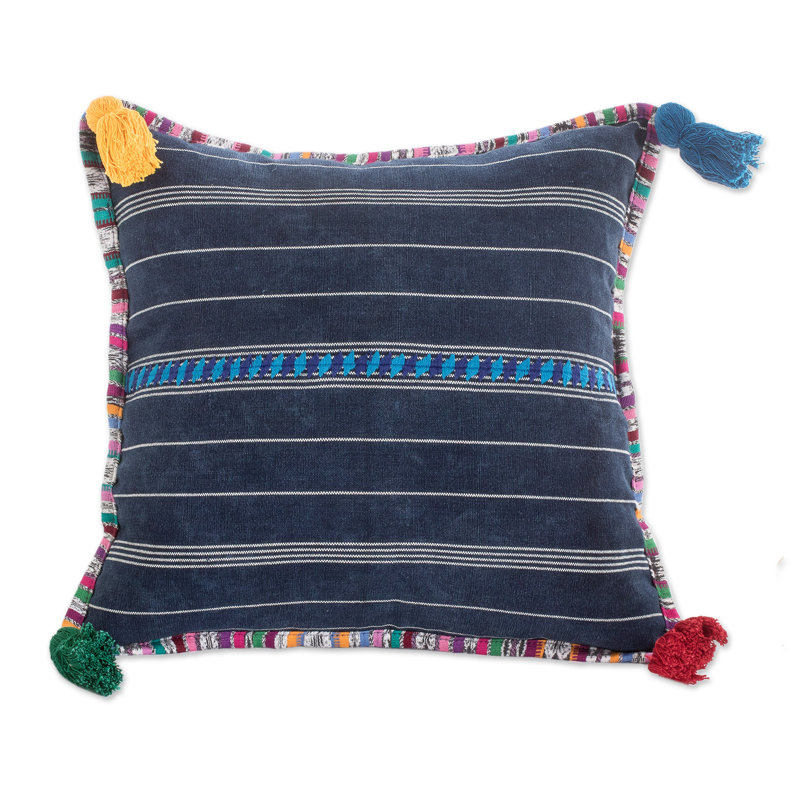 Striped Cotton Reversible Pillow Cover