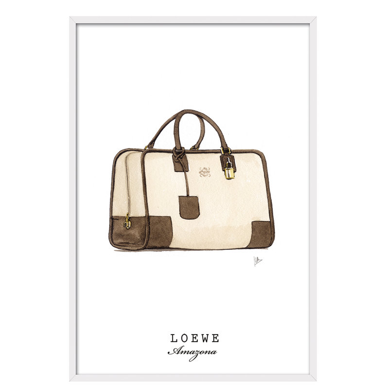 Objects Loewe Bag by Juan Carlos Arbex - Single Picture Frame Painting, 90cm H x 60cm W x 3cm D