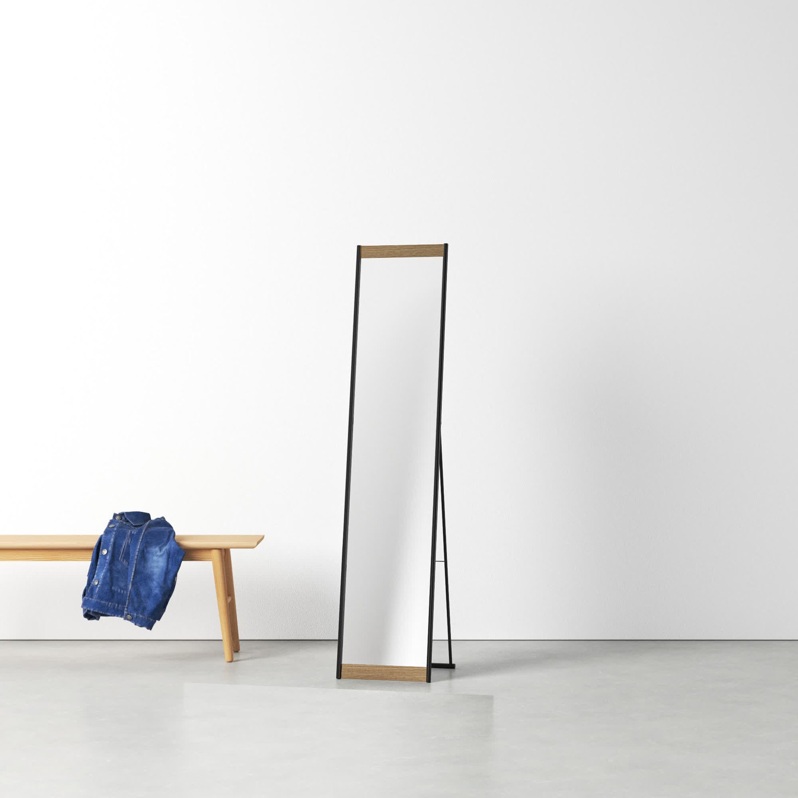 Morrell Flat Floor Mirror, Natural