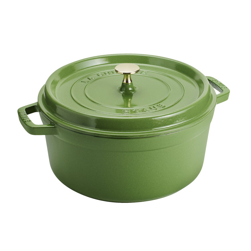 Cocotte ronde en fonte 5,5 pintes STAUB - Pistache