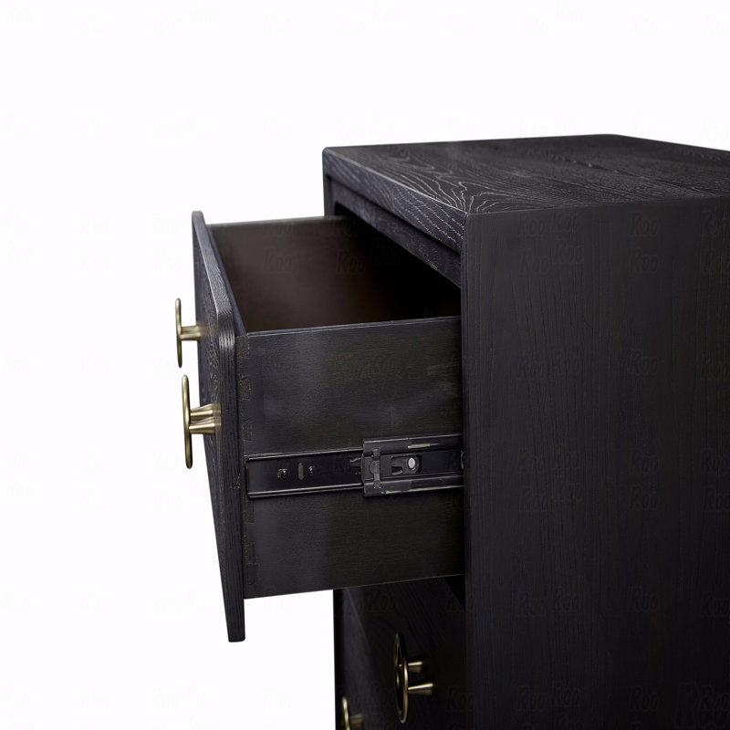 Commode 5 tiroirs au fini poivre