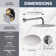 9-Spray Patterns With 1.8 Gpm 12 In. Wall Mount Shower System With Two Showerhead