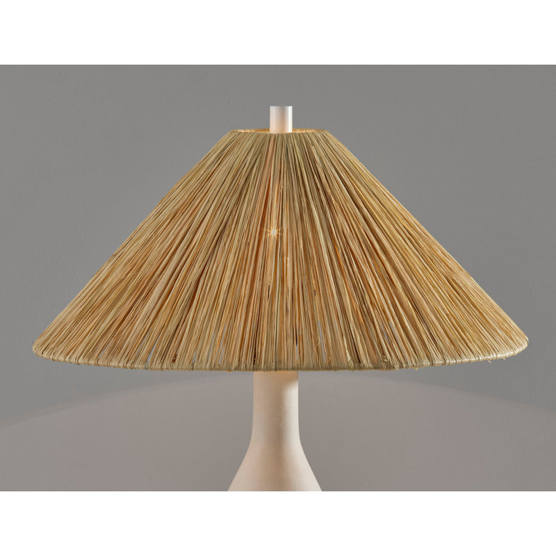 Maren Table Lamp, White, Clear