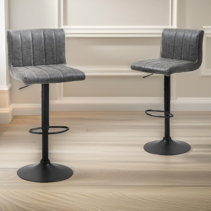 Baldinelli Swivel Upholstered Adjustable Height Counter Stool