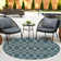Tapis d'extérieur Teal_Unique Loom Gitter