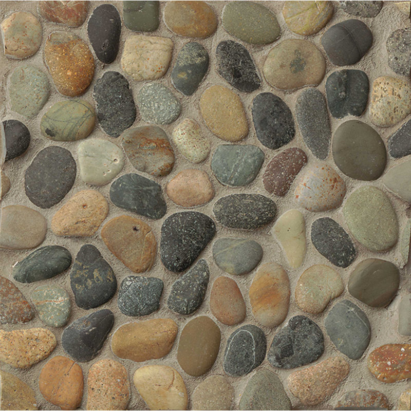 Carreau de mosaïque en pierre naturelle Hemisphere, Lit de rivière