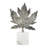 7X3x10.5" Aluminum Leaf On Marble Base