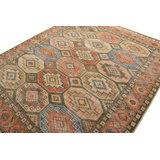 Distressed Homage Hand Knotted Wool Geometric Area Rug