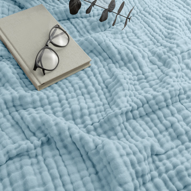 Comfy Cubs Muslin Blanket King, 274 x 229 cm - Soft, Lightweight, Breathable Cotton Blanket - 6-Layered Muslin Fabric, King