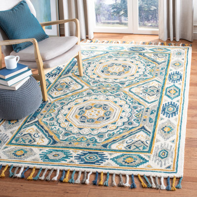 Vahakn Hand Tufted Wool Southwestern Rug