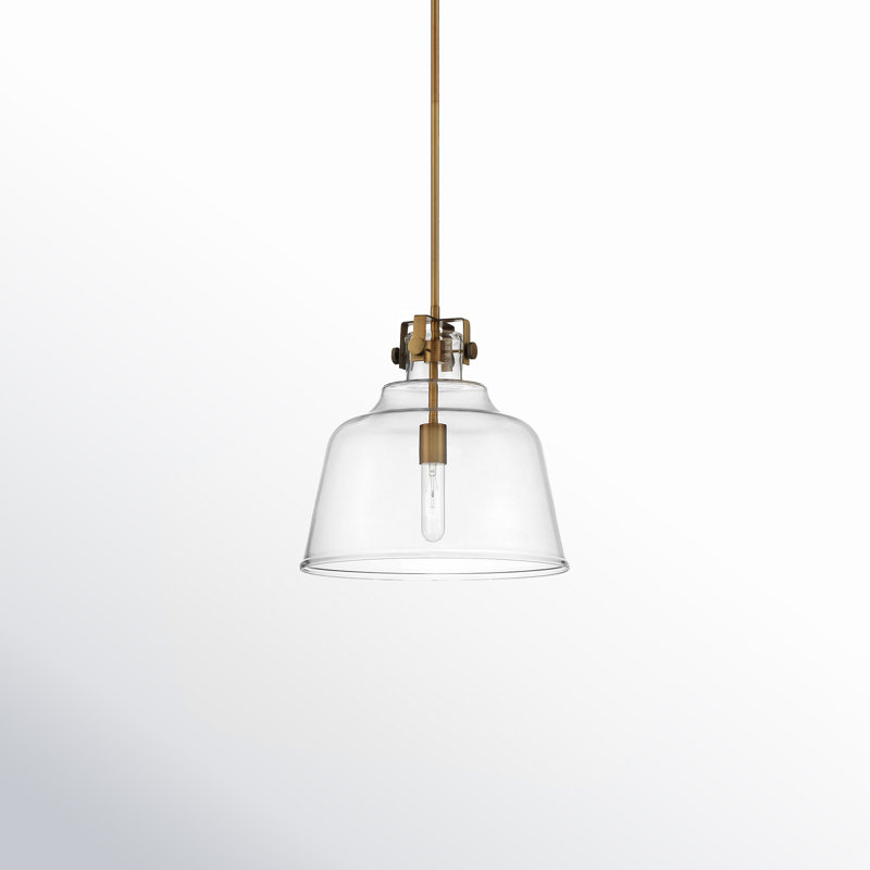 Zander 1 - Light Old Satin Brass Single Pendant