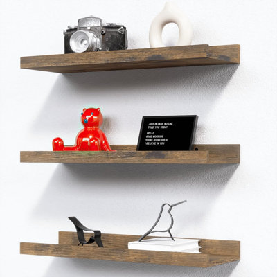 3 Piece Wood Floating Shelf