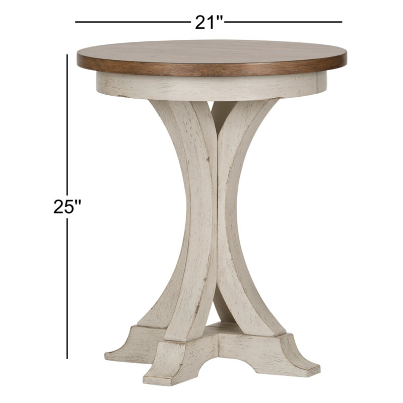 Harlowe Round Pedestal End Table