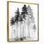 «Black and White Tall Pine Tree Forest», reproduction d'art sur toile Nature-557112897-557112896-557112891