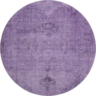 Premium Machine Washable Kiyondrea Purple Rug