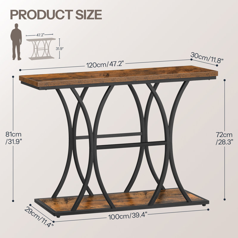 47.2" Console Table Entryway Table Foyer Table Display Stand