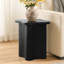 Table d'appoint 20,3 po H noire avec motif en forme de pétale