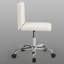 Chaise de bureau ergonomique blanche sans accoudoirs