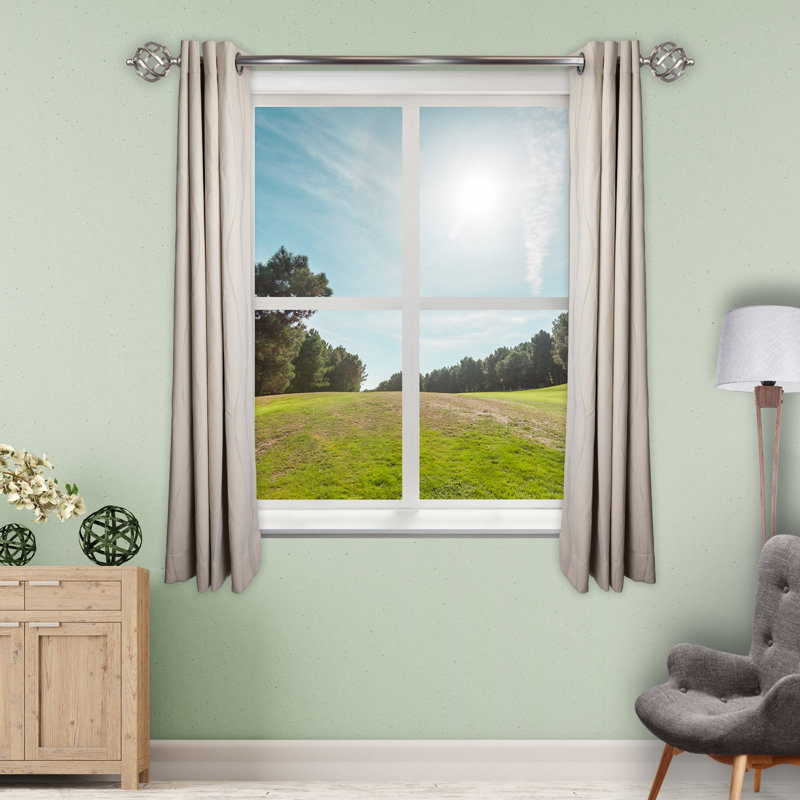 Rideau occultant en polyester Graycen, L 56 po x L 63 po