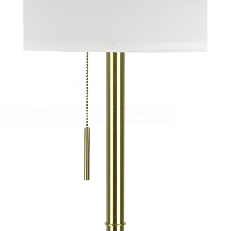 58" - 72"H Adjustable Tripod Floor w/ KD Shade, Brushed Gold