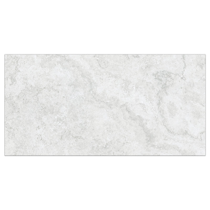 Nimbus 12" x 24" Natural Stone Look Matte Porcelain Tile, Light Gray
