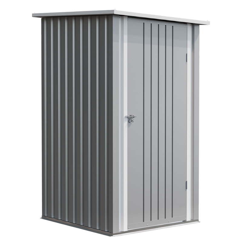 3 ft. W x 3 ft. D Metal Lean-To Storage Shed, Gray