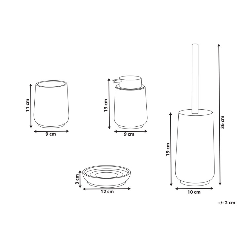 4-Piece Bathroom Accessories Set SUCHES Pink, Orange