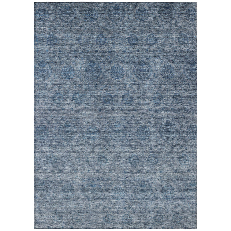 Machine Washable Indoor/Outdoor Chantille ACN1170 Blue