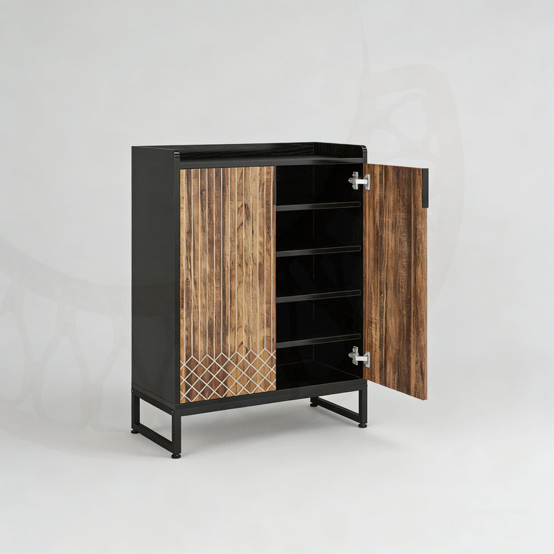 29.52” 5-Tier Shoe Cabinet With Doors, Spacious Storage And Modern Minimalist Design For Entryways And Small Spaces.