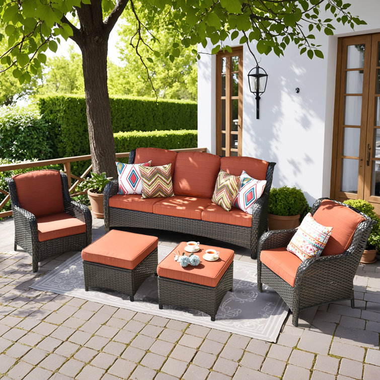 Tommy 5 - Person Patio Conversation Sets with Cushions