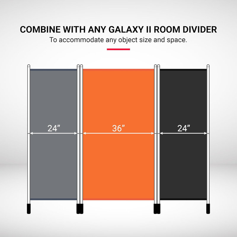 Cloison 2 pi Galaxy Ii - gris, Gris, H 71 po x l 74,25 po x P 12 po